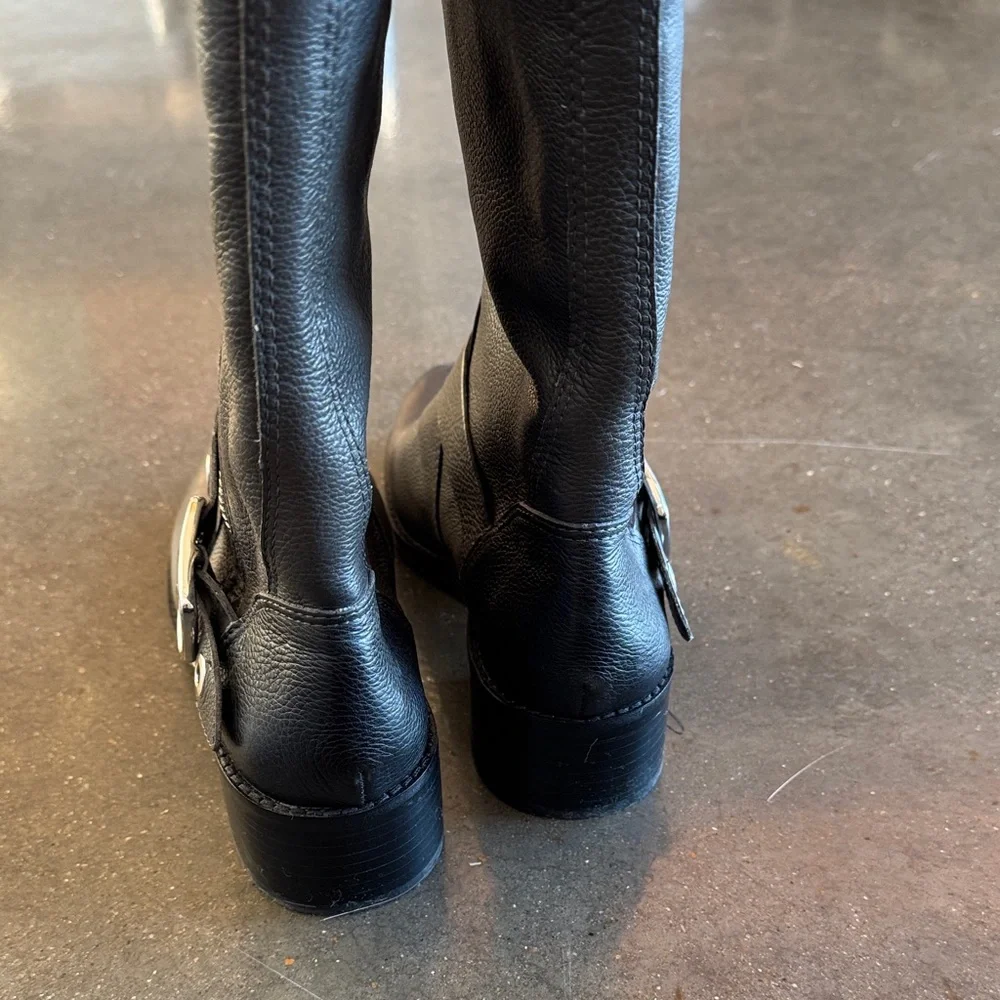 Vince Camuto Grey Leather Boots - Picture 4 of 8